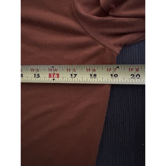 Mudd Y2K Terra Cotta Long Sleeves Everyday Soft Knit Layering Relaxed Top XL - Picture 7 of 9